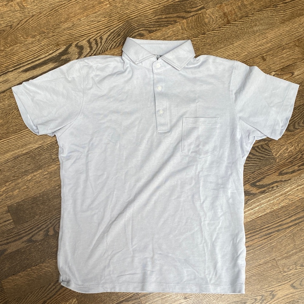 Uniqlo Men's light Blue Polo Shirt size M